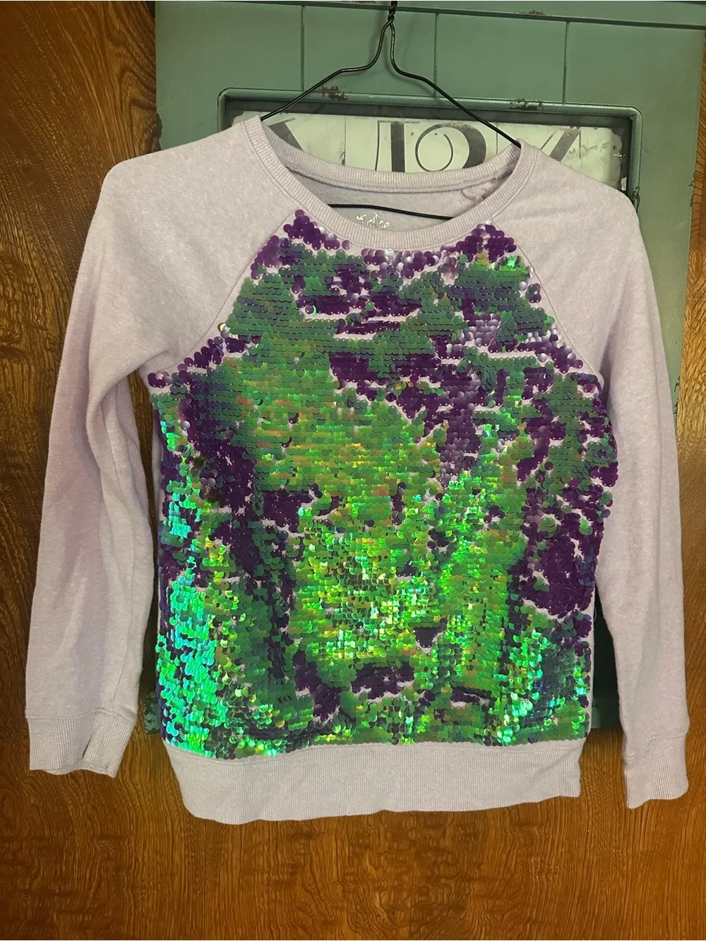Justice Lilac Sweatshirt with Green & Purple Reversible Sequins